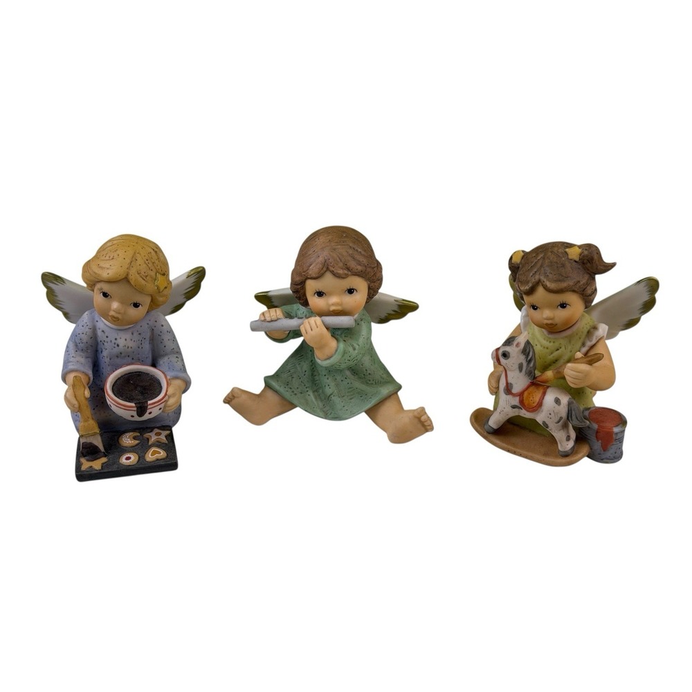 Set Of 3‎ Goebel Nina Marco Angel Figurines Baking Flute Rocking Horse